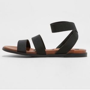 NWT Universal Thread Black Sandals Paisley Size 8